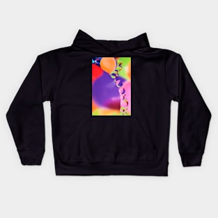 Colorful close up of oil drops in water Kids Hoodie